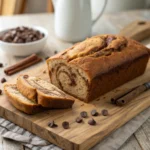 Cinnamon Swirled Banana Bread – Moist, Easy, and Family-Friendly 12 Cinnamon swirled banana bread sliced on board