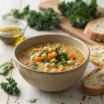 Tuscan Chickpea Soup with Kale – Hearty and Healthy 12 Bowl of Tuscan chickpea soup with kale
