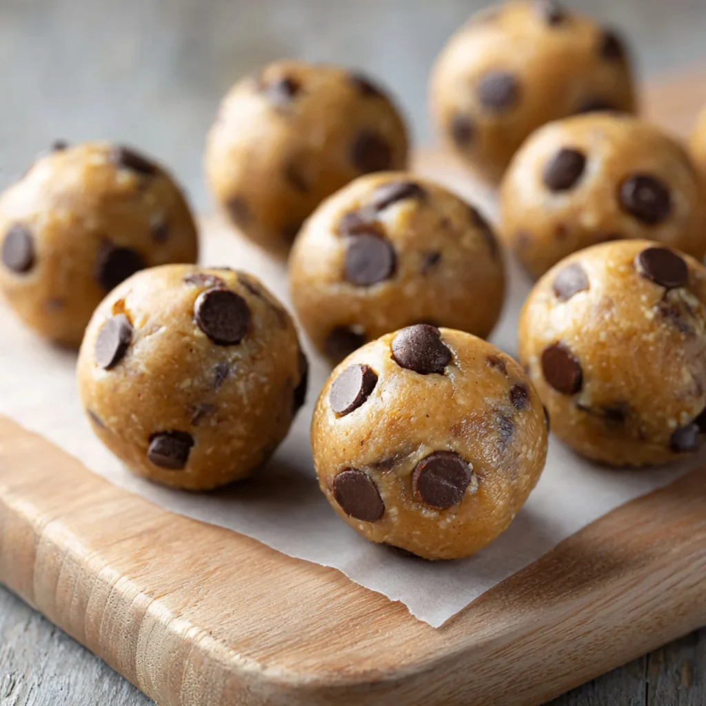 Frozen banana peanut butter bites ready to serve