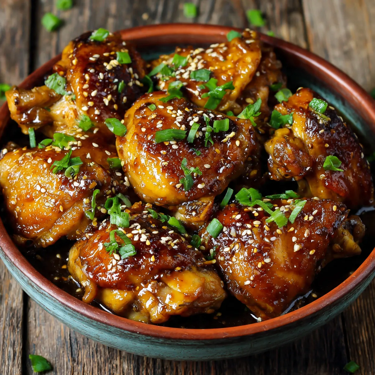 Crockpot soy honey garlic chicken served with sticky sauce