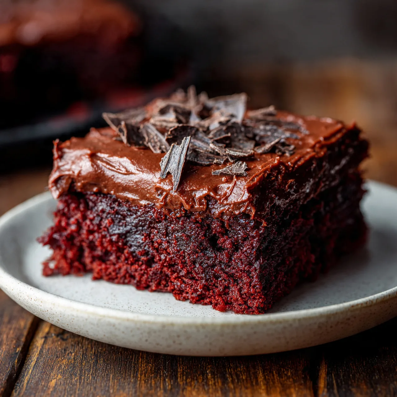 Fudgy Red Velvet Brownies with Chocolate Frosting