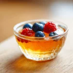 Delicious bariatric gelatin served in a glass cup