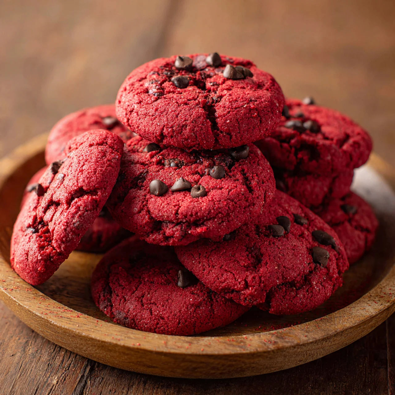 Dairy-Free Red Velvet Cookies: Soft, Chewy, and Easy to Bake 8 Stack of Dairy-Free Red Velvet Cookies