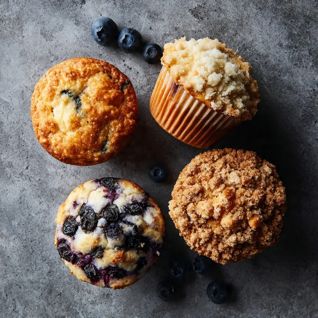 Blueberry Cream Cheese Muffins – Easy, Fluffy, and Family-Friendly 11 Four blueberry cream cheese muffin variations