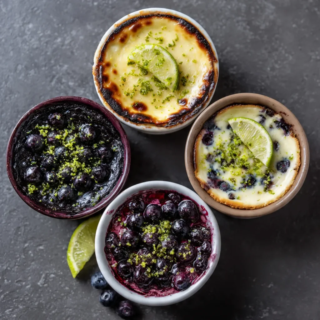 Citrus berry burnt cheesecake variations