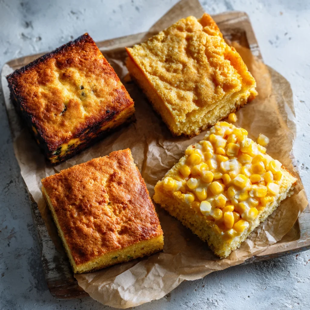 Four southern cornbread variations