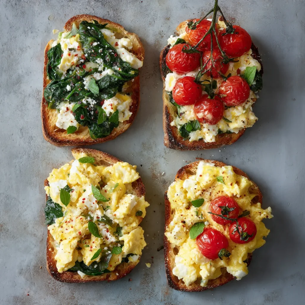 Variations of Mediterranean baked feta eggs