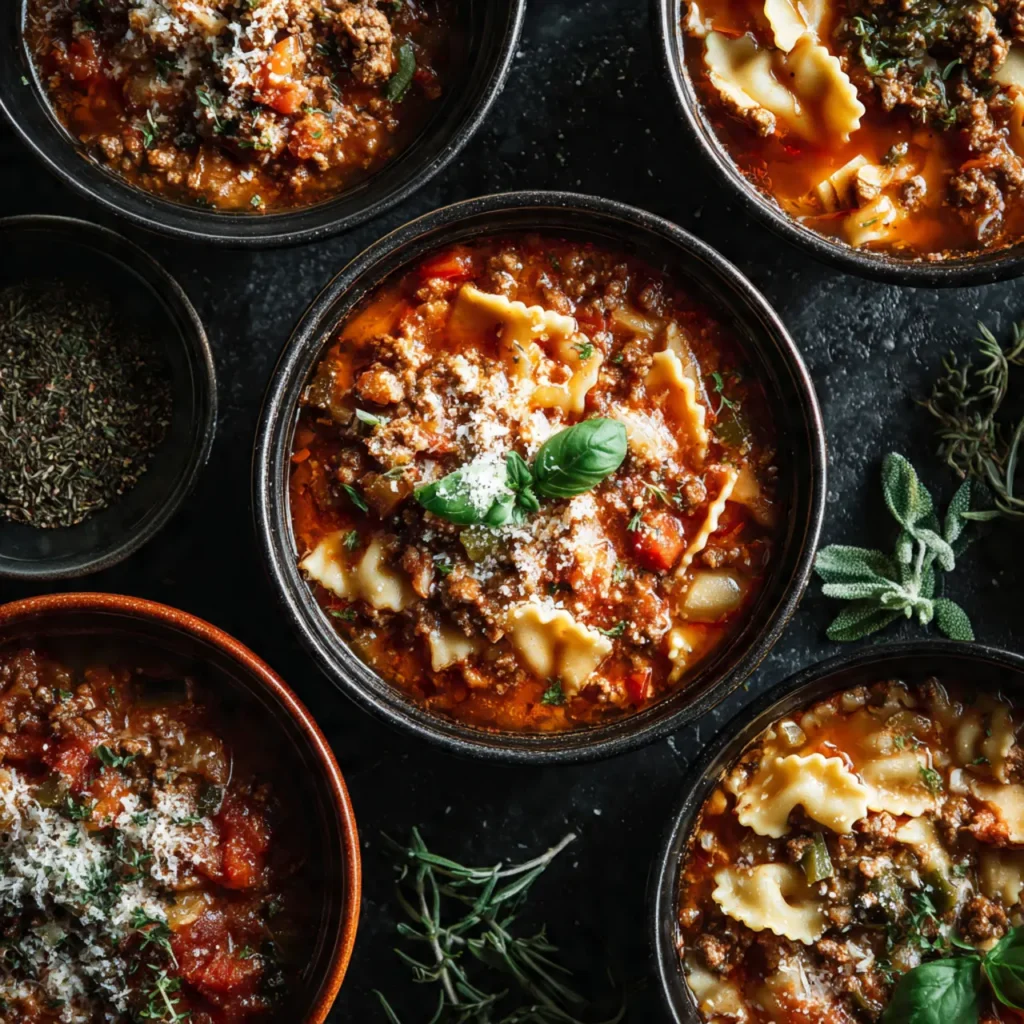 Variations of Homemade Lasagna Soup For A Crowd