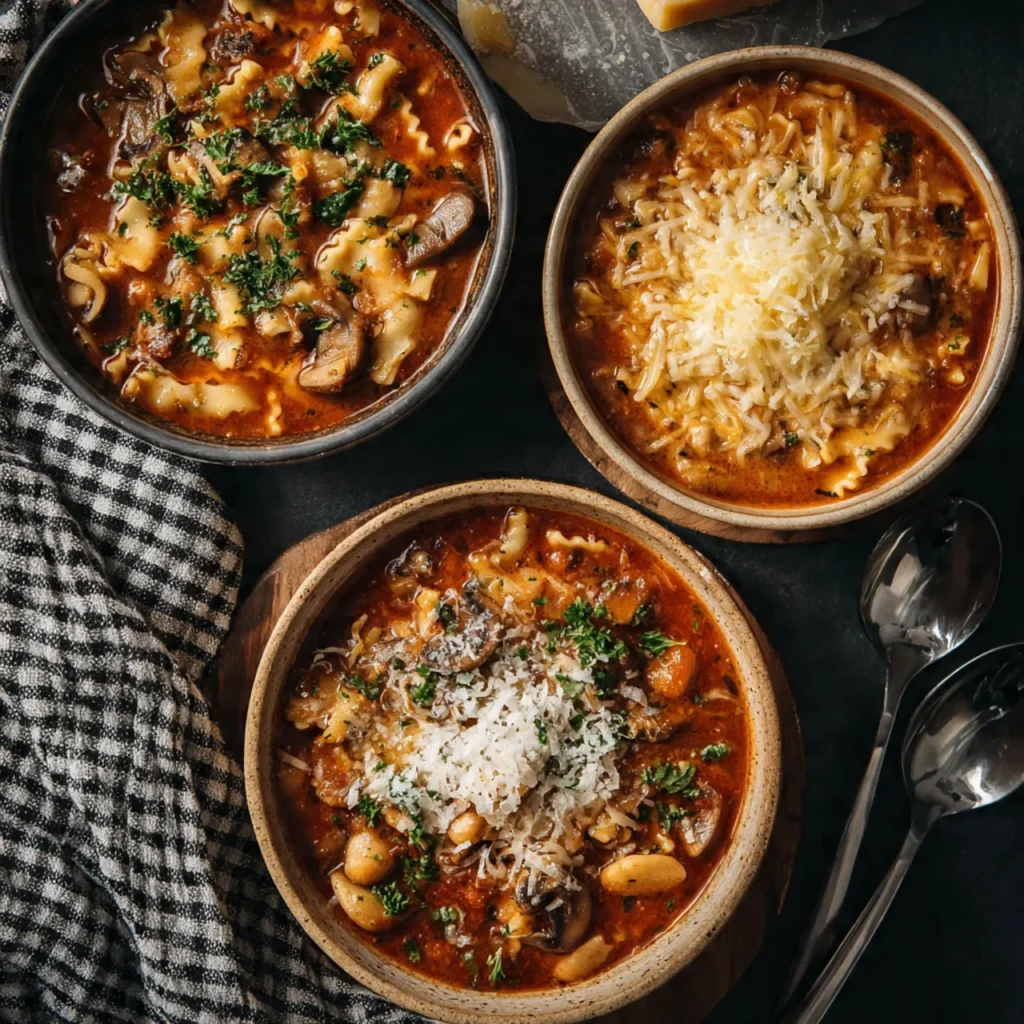 Variations of Rich Lasagna Soup For One