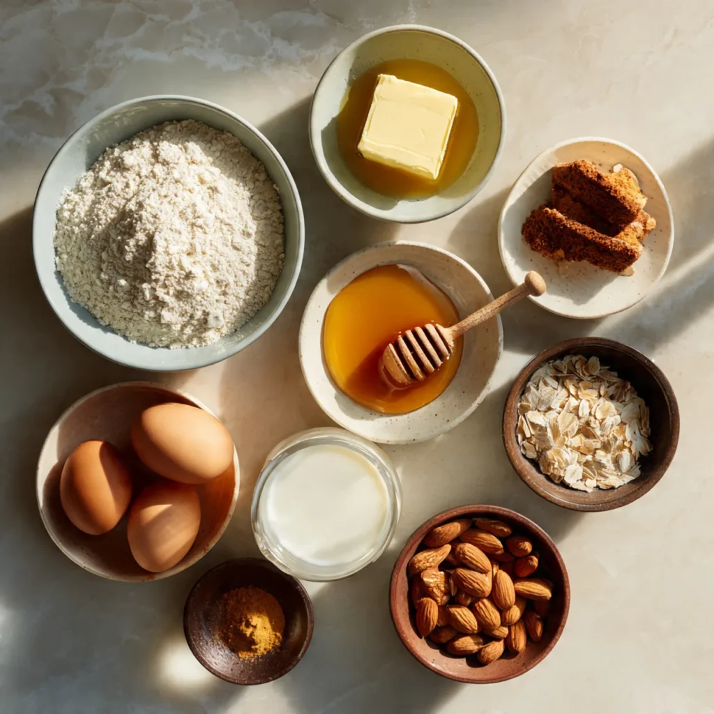 Beorn’s Honey Cakes Recipe for Quick and Easy Breakfast Honey Cakes 9 Beorn’s honey cake square with honey drizzle