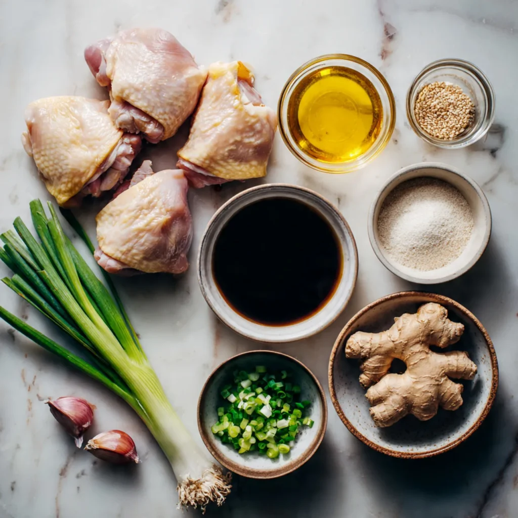 Ingredients for crockpot soy honey garlic chicken