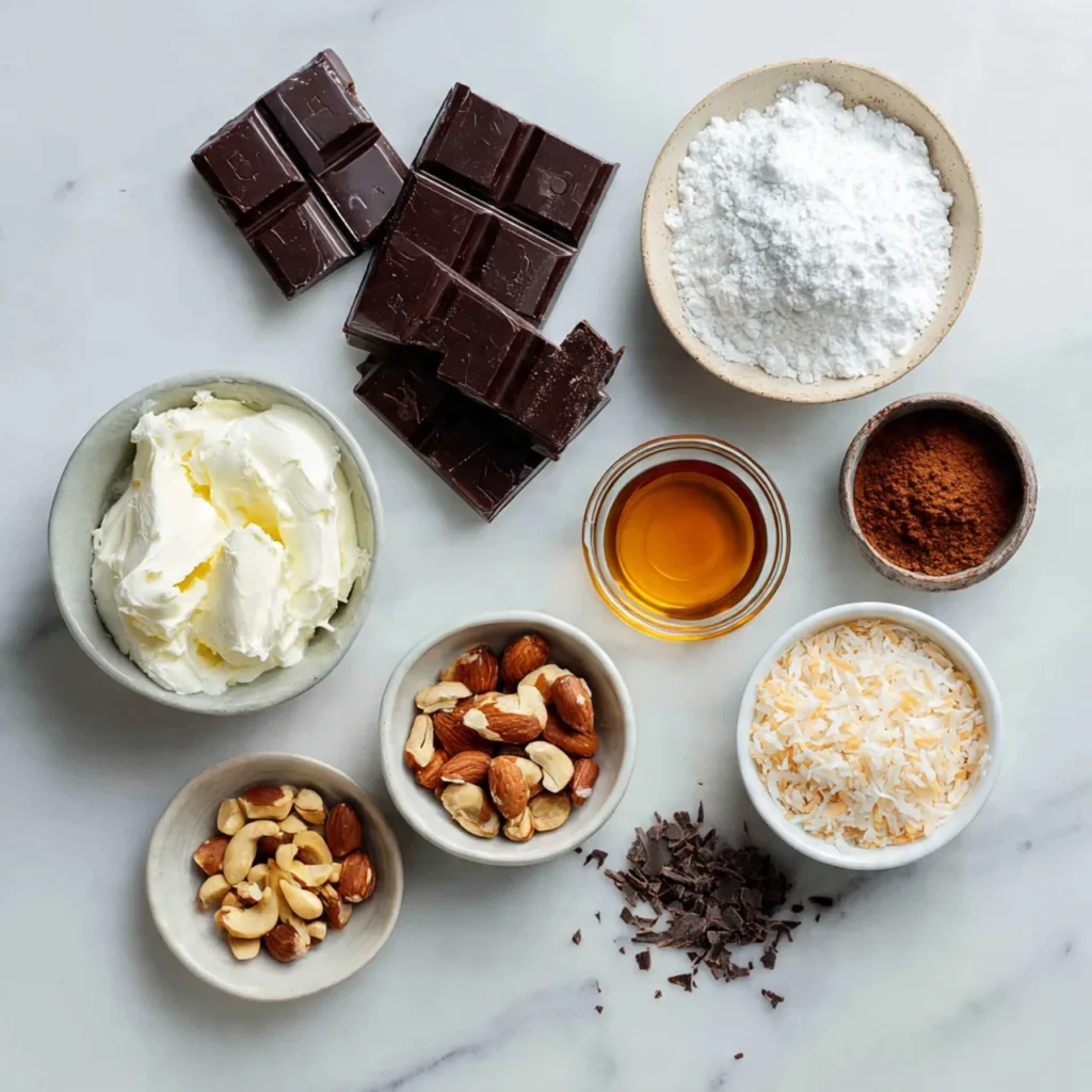 Dark chocolate gluten free truffle on ceramic plate