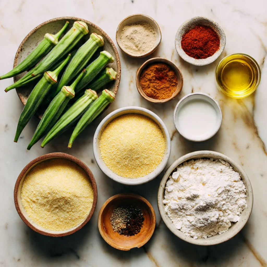 Vegan Fried Okra Recipe – Crispy, Healthy, and Easy 9 Ingredients for vegan fried okra