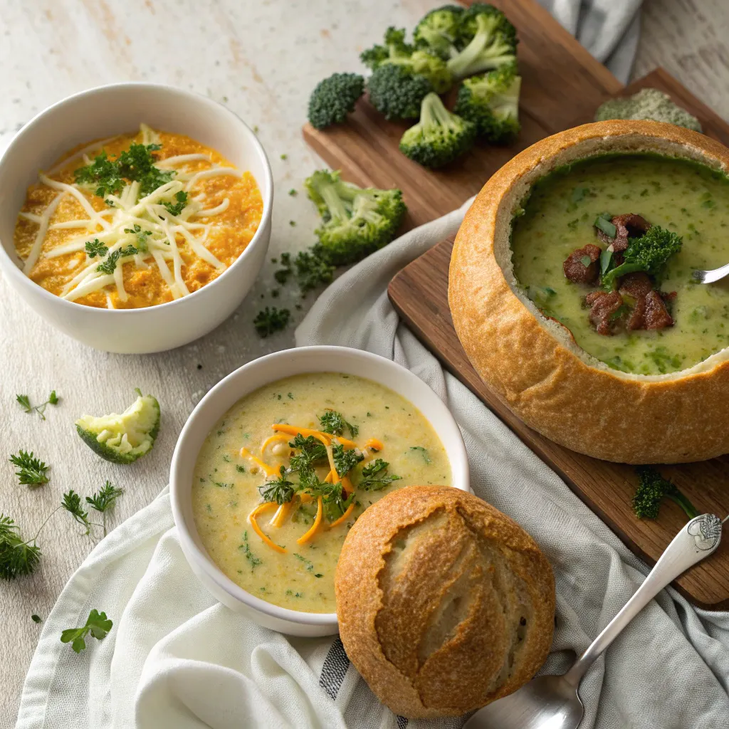 Broccoli Cheddar Soup Recipe – Creamy, Easy, and Family-Friendly 11 Broccoli cheddar soup serving variations