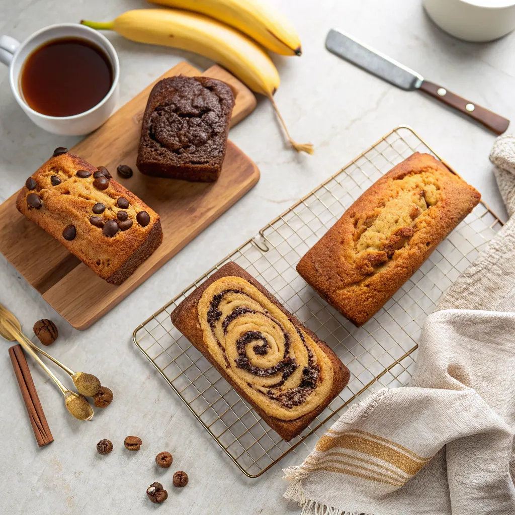 Cinnamon Swirled Banana Bread – Moist, Easy, and Family-Friendly 11 Four variations of cinnamon swirled banana bread