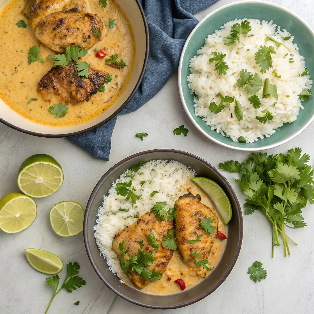 Variations of Brazilian Coconut Chicken with Lime