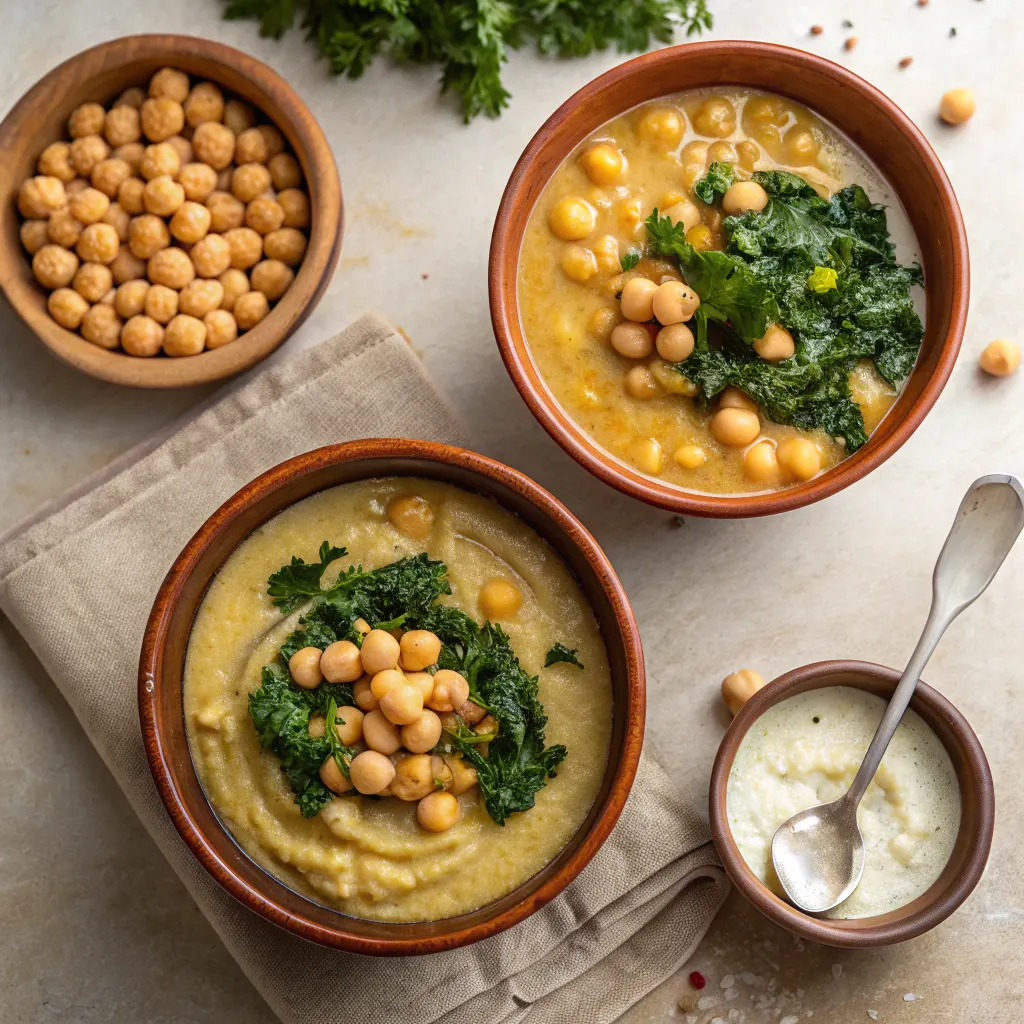 Tuscan Chickpea Soup with Kale – Hearty and Healthy 11 Three versions of Tuscan chickpea soup