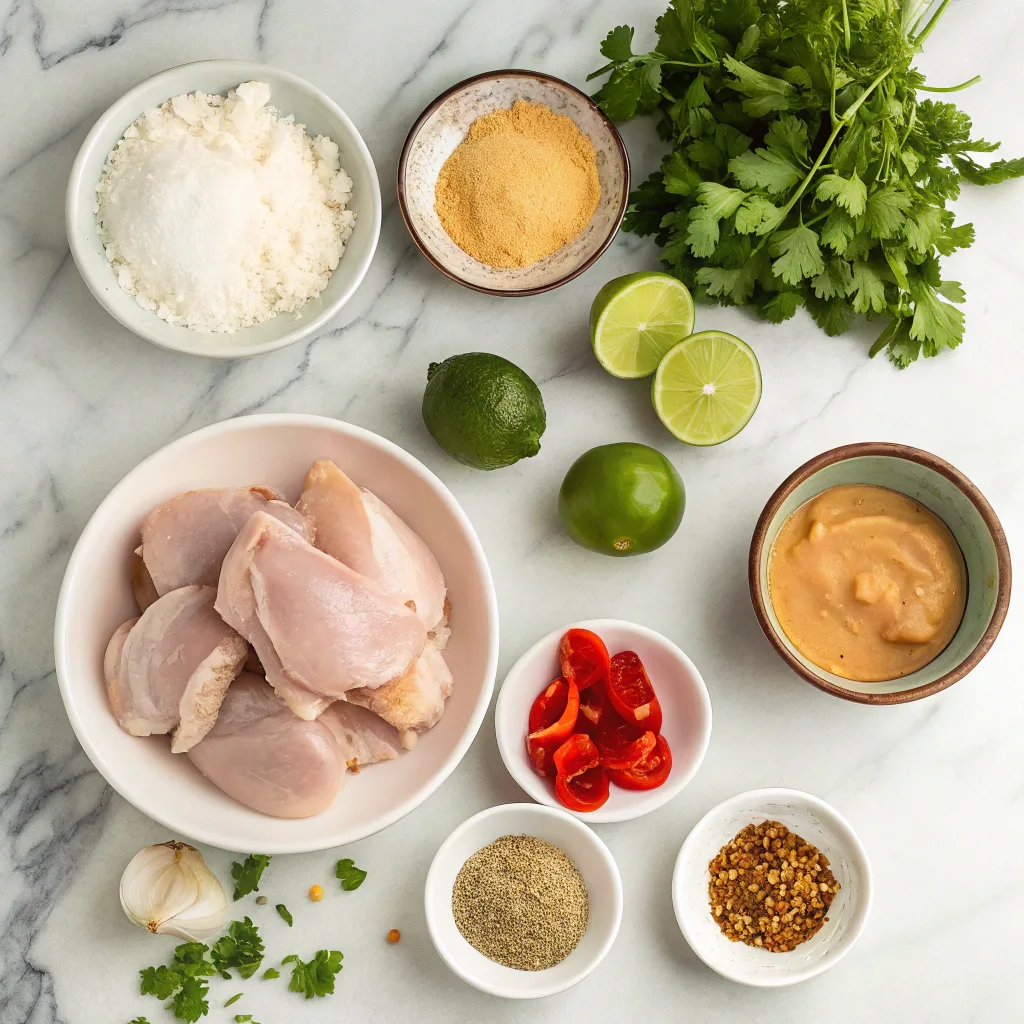 Ingredients for Brazilian Coconut Chicken with Lime