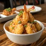 Crispy dynamite shrimp with creamy sauce