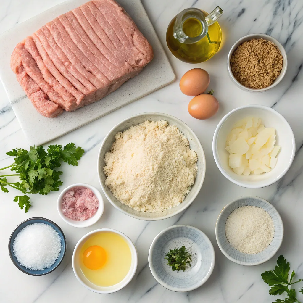 Ingredients for Parmesan Chicken Meatloaf