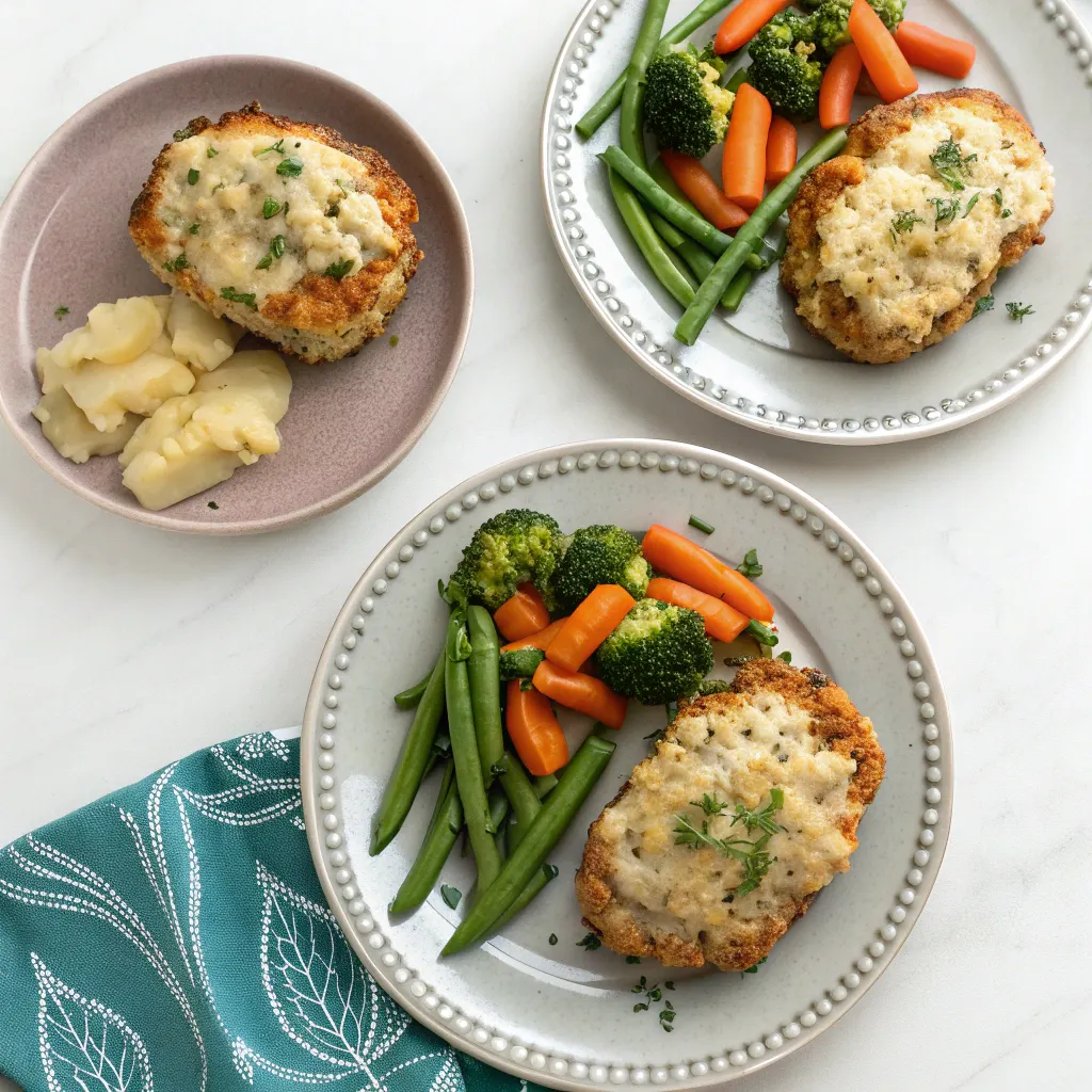 Three variations of Parmesan Chicken Meatloaf