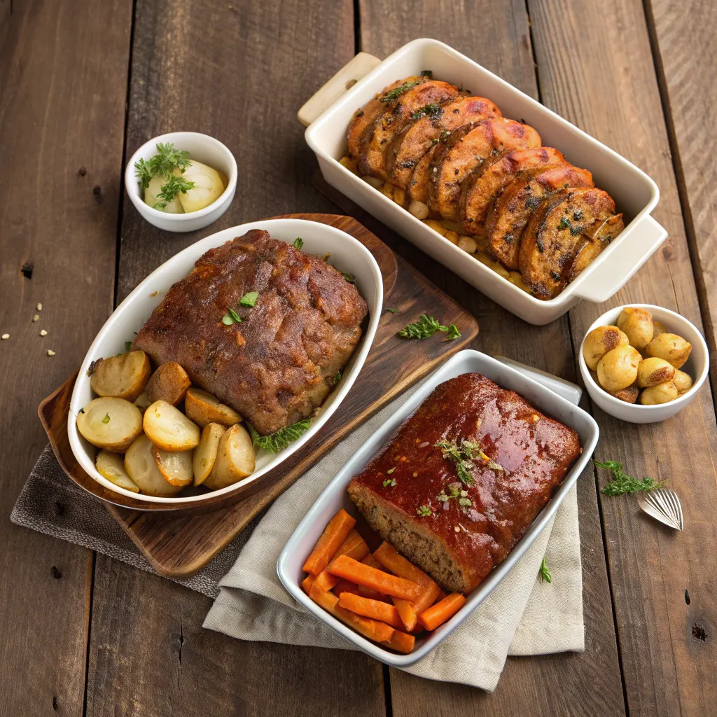 Variations of slow cooker meatloaf