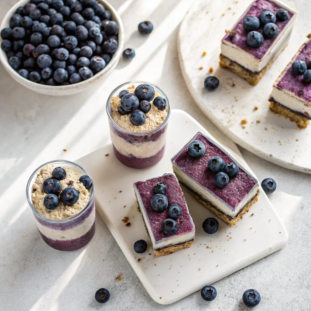 No-Bake Blueberry Chia Seed Pie – Quick, Healthy & Delicious Dessert 11 Four variations of blueberry chia desserts