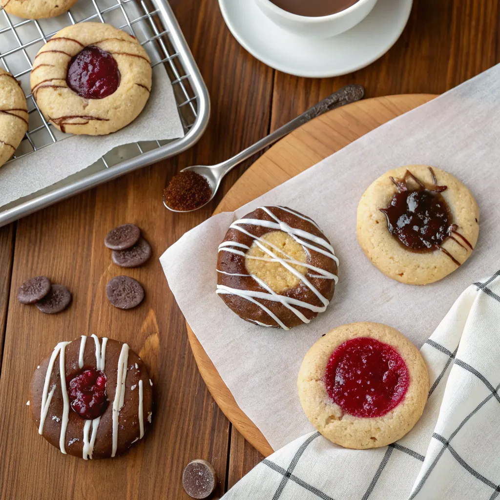 Thumbprint Cookies Recipe – Simple, Customizable, and Delicious 11 Four variations of thumbprint cookies