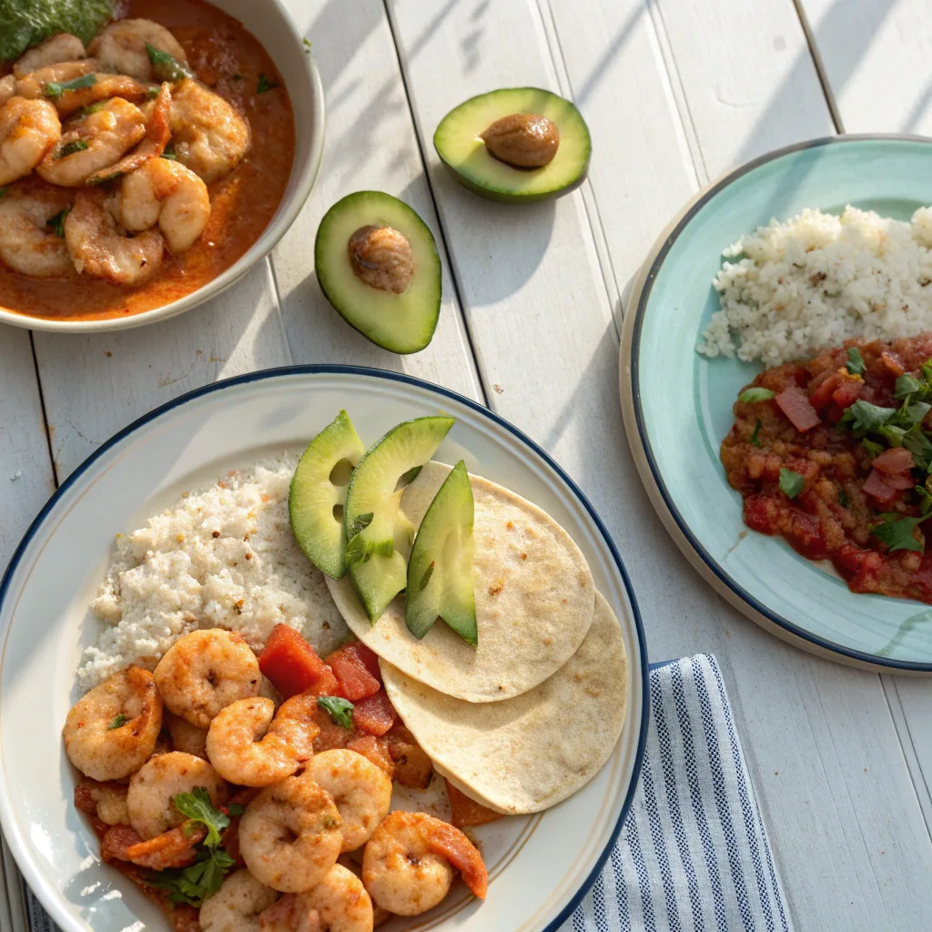 Shrimps in Culichi Salsa Recipe – Creamy, Zesty, and Family-Friendly 11 Plated variations of Shrimps in Culichi Salsa