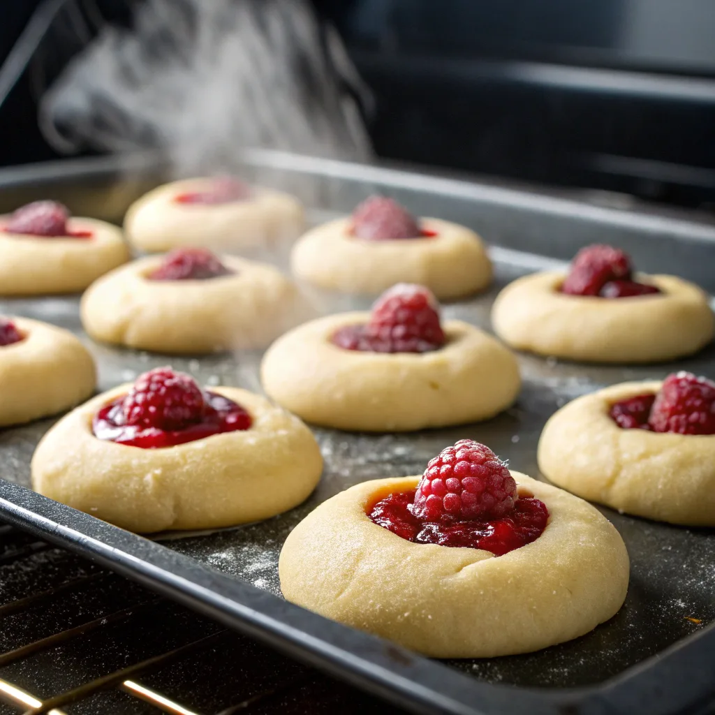 Raspberry Cookies Recipe: Soft, Sweet, and Easy to Make 10 Baking raspberry cookies in the oven