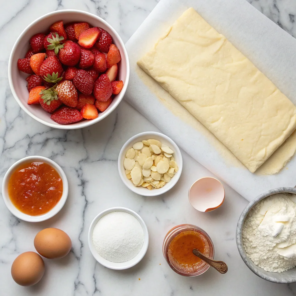 Strawberry Danish Recipe – Flaky, Sweet, and Easy to Make 9 Ingredients for strawberry Danish recipe