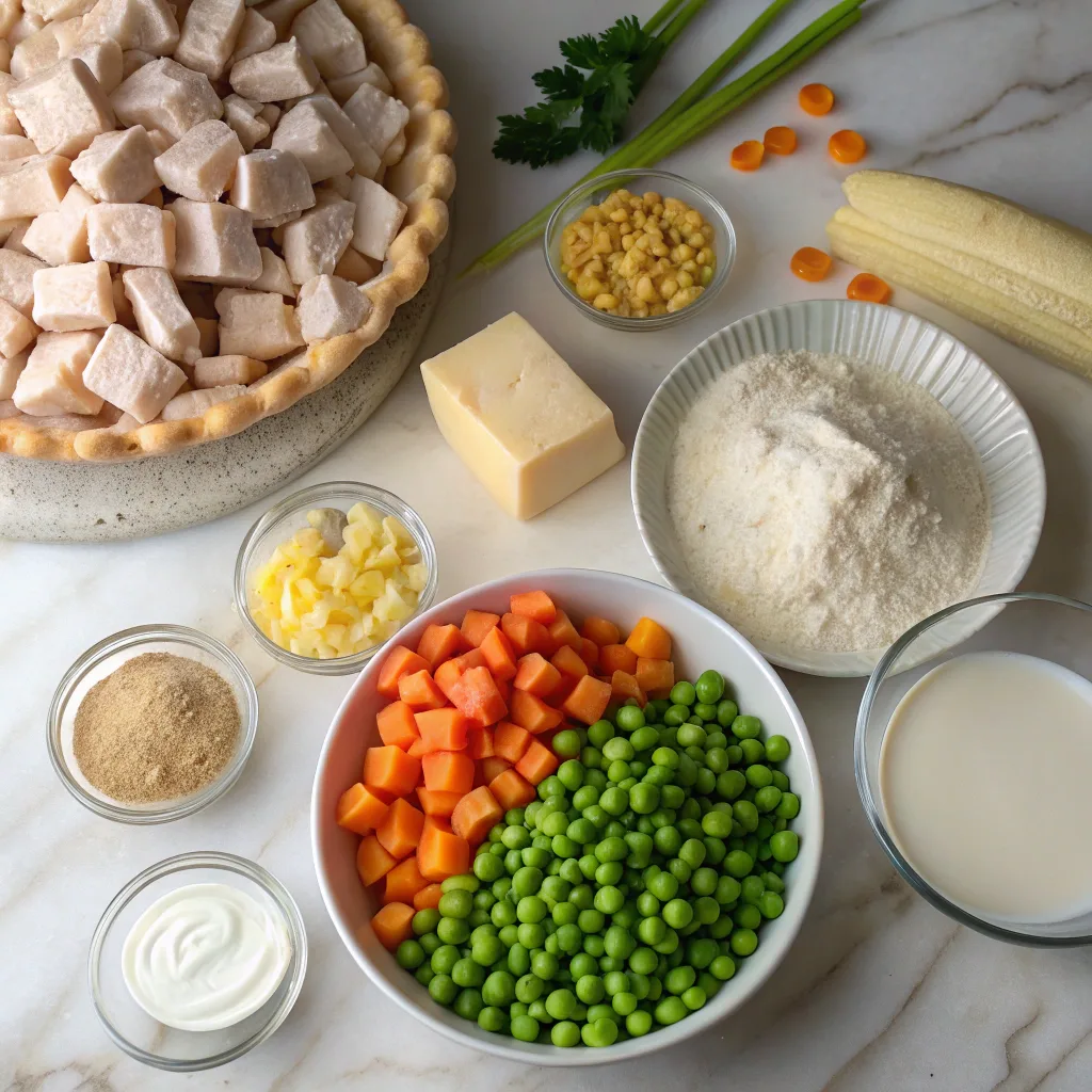 Chicken Pot Pie Recipe – Perfect for Dinner or Special Occasions 9 Ingredients for chicken pot pie