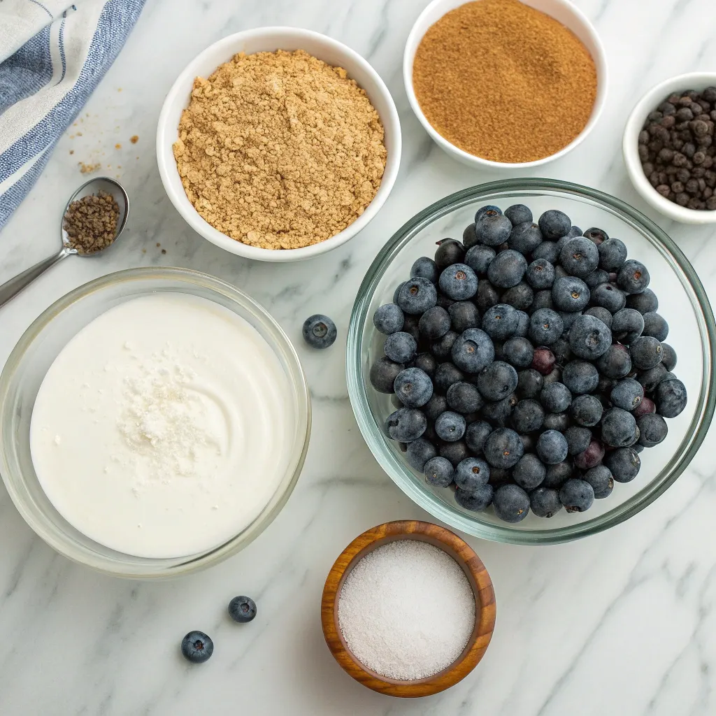 No-Bake Blueberry Chia Seed Pie – Quick, Healthy & Delicious Dessert 9 Ingredients for blueberry chia pie