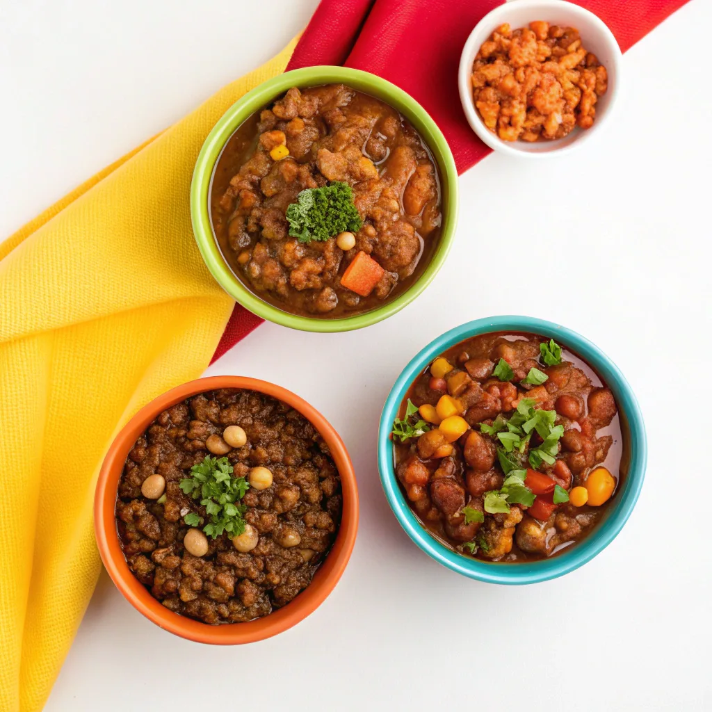 Variations of crockpot ground beef and lentil chili
