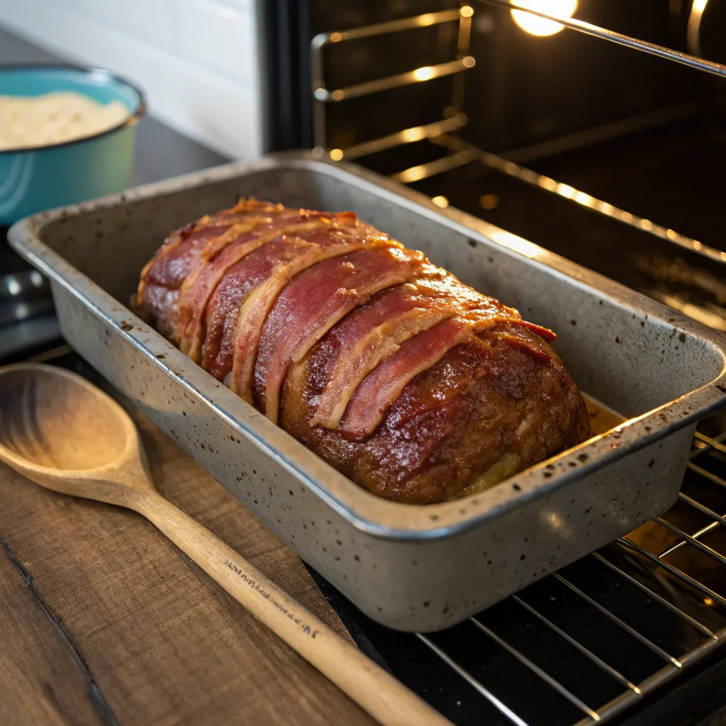 Baking Gordon Ramsay Meatloaf in loaf pan