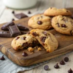 Eggless chocolate chip cookie close-up