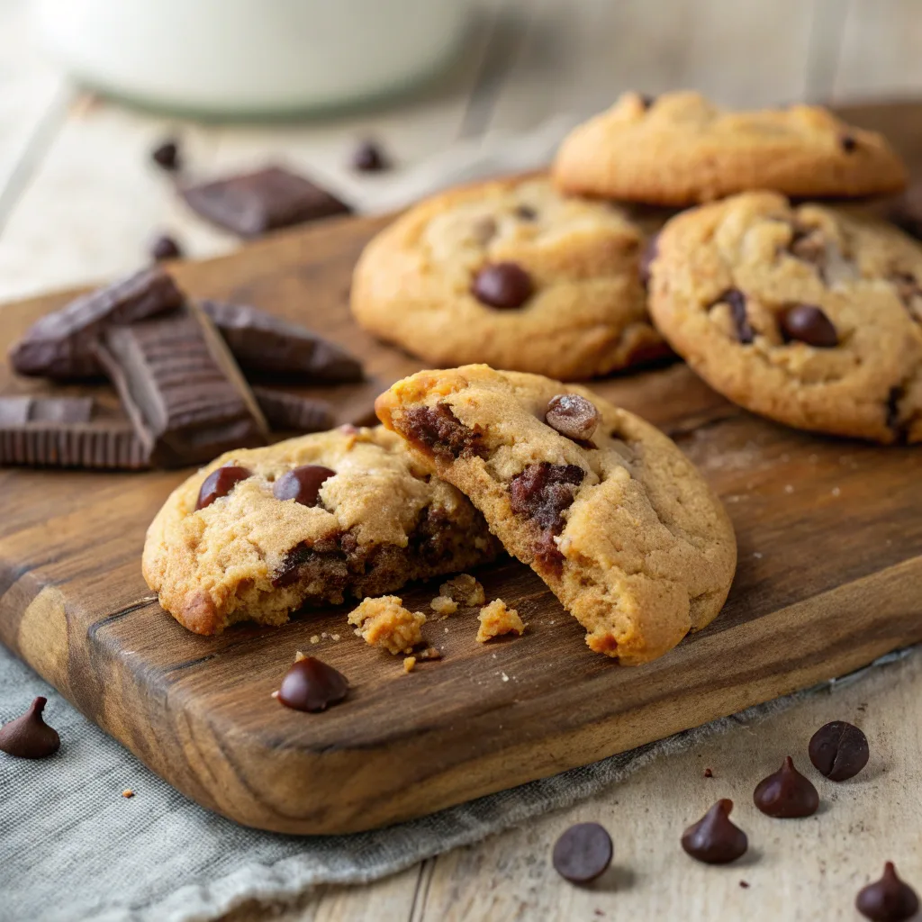 Eggless chocolate chip cookie close-up