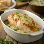 Juicy baked ranch chicken with cheese and parsley