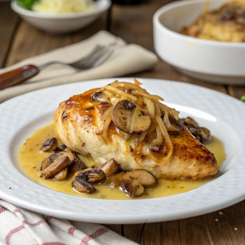 Texas Roadhouse Smothered Chicken plated