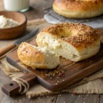 Cottage Cheese Bagel Recipe – Soft, Healthy, and Easy to Make 12 Close-up of cottage cheese bagel topped with seeds