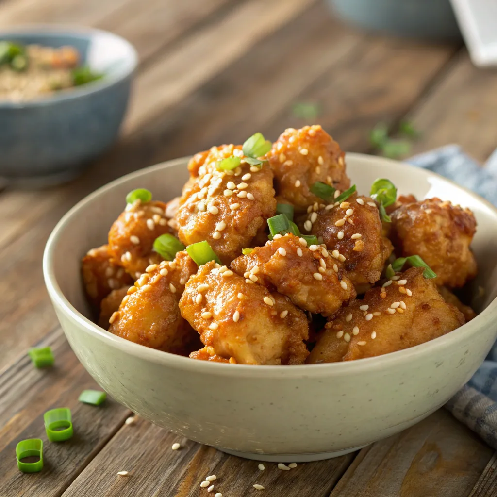 Crispy bang bang chicken with sweet chili sauce