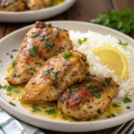 Creamy Garlic Herb Chicken Recipe – Savory Dinner Solution 12 Close-up of roasted garlic herb chicken