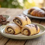 Chocolate Babka Rugelach – Easy Bakery-Style Dessert 12 Chocolate babka rugelach on plate
