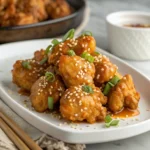 Bang Bang Chicken Recipe – Kid-Friendly & Crowd-Pleasing 12 Crispy Bang Bang Chicken on white plate