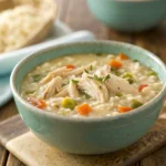 Best Creamy Chicken and Rice Soup – Easy Homemade Version 12 Creamy chicken and rice soup served hot