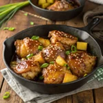 Brown Sugar Pineapple Chicken – Hawaiian-Inspired Dinner Recipe 12 Brown Sugar Pineapple Chicken in skillet