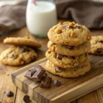 Stack of Butterscotch Chocolate Chip Cookies