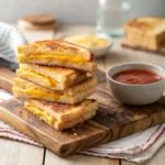 Cheesy, Golden Mini Grilled Cheese Sandwiches 12 Mini grilled cheese sandwiches golden brown
