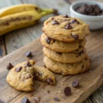 Banana Bread Chocolate Chip Cookies – Quick Dessert Recipe 12 Banana bread chocolate chip cookies stack