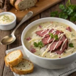 Reuben Soup – Classic Ingredients, Easy Recipe 12 Creamy Reuben Soup with corned beef and sauerkraut